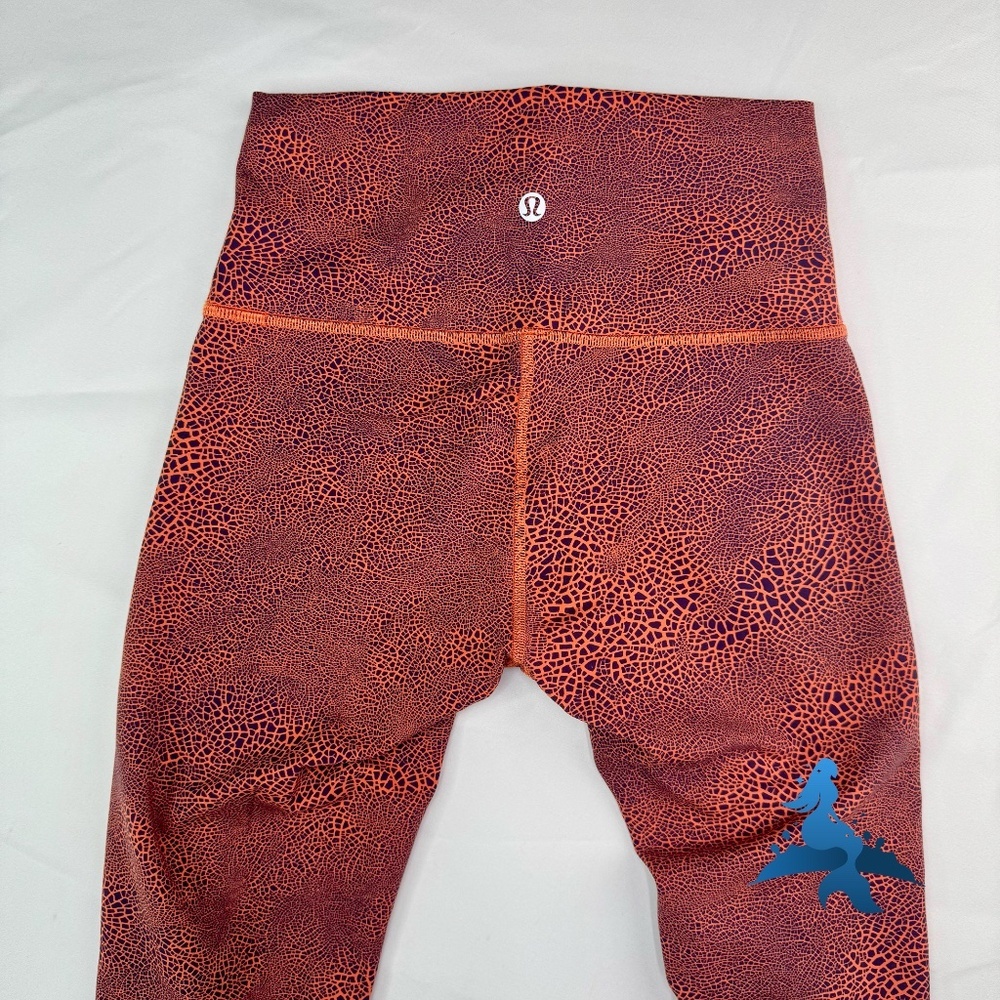 1075 lululemon Wunder Train High-Rise Tight - Size 4 -  Crackle Glaze Orange - Picture 5 of 11